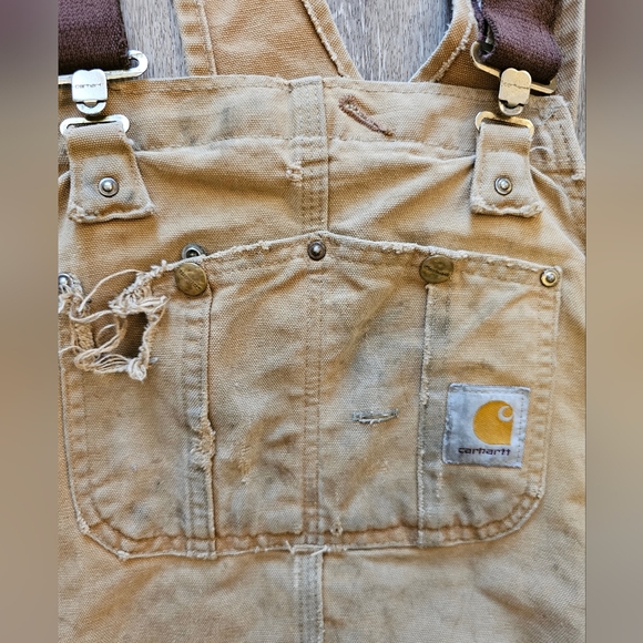 Carhartt bibs khacki tan insulated 48x34 - Picture 6 of 16